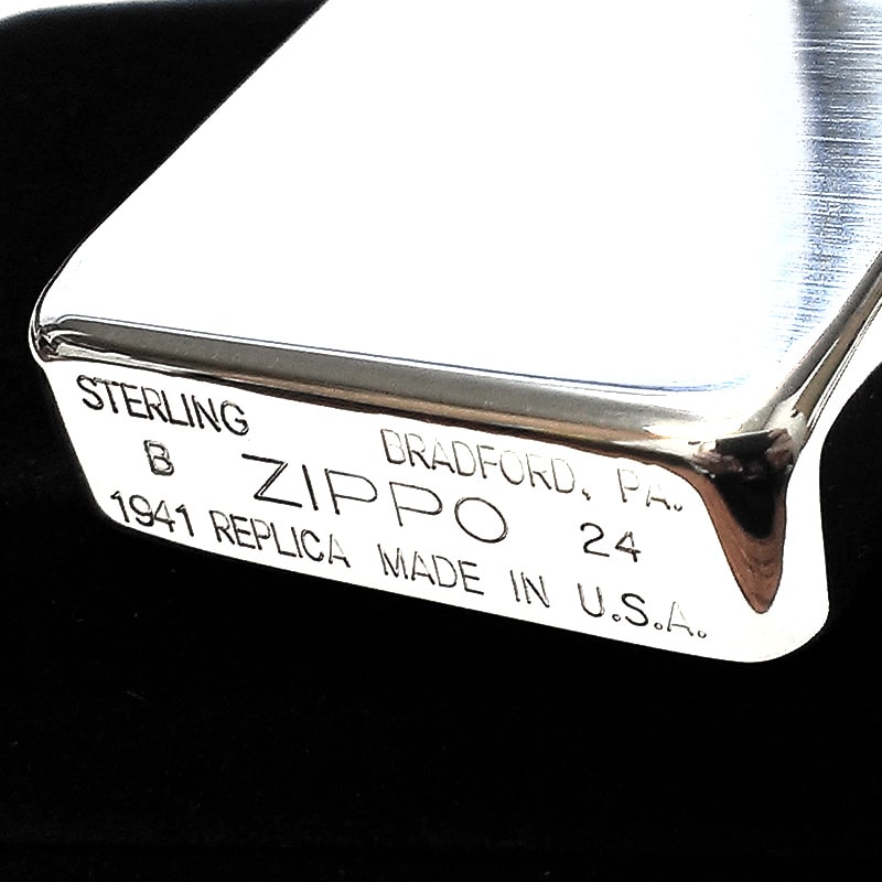 ZIPPO 純銀 スターリングシルバー 1941 復刻 レプリカ ジッポ ライター 鏡面 ポリッシュ かっこいい ミラー仕上げ メンズ シンプル 銀無垢 おしゃれ プレゼント ギフト