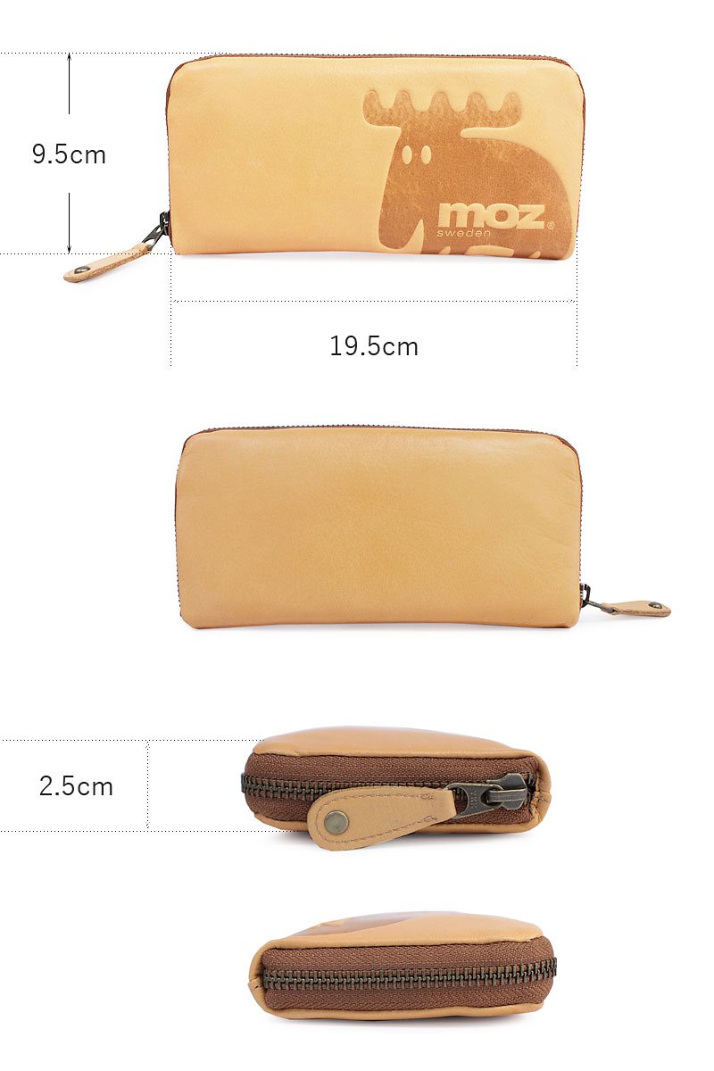 モズ ラウンドファスナー長財布 ELK エルク 86001