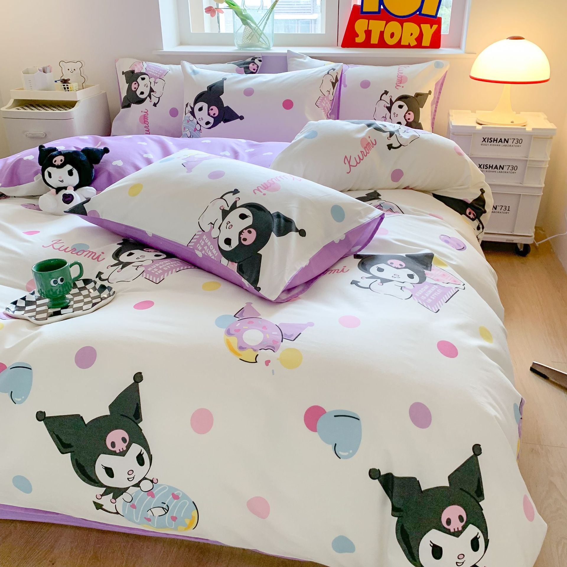 【3日出荷】サンリオメロディー綿掛け布団カバーシングルピース漫画純綿4点セットプリント子供用かわいいシーツ寝具 【3日出荷】サンリオメロディー綿掛け布団カバーシングルピース漫画純綿4点セットプリント子供用かわいいシーツ寝具