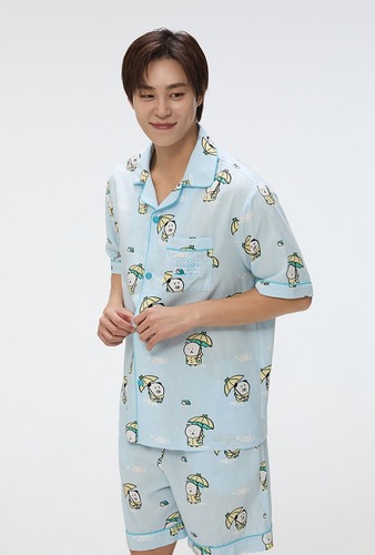 SPAO ダムゴム 私は可愛いダムゴム半袖パジャマ (LIGHT BLUE) 韓国限定 かわいい SPAO ダムゴム 私は可愛いダムゴム半袖パジャマ (LIGHT BLUE) 韓国限定 かわいい