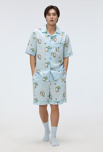 SPAO ダムゴム 私は可愛いダムゴム半袖パジャマ (LIGHT BLUE) 韓国限定 かわいい SPAO ダムゴム 私は可愛いダムゴム半袖パジャマ (LIGHT BLUE) 韓国限定 かわいい