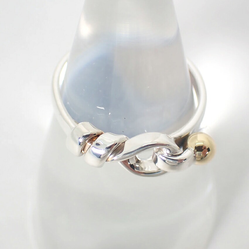 ティファニー TIFFANY フック＆アイ コンビリング 8号(925/750)