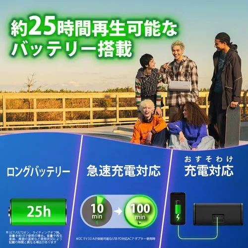 【推奨品】ソニー SRS-ULT50 W ワイヤレスポータブルスピーカー Bluetooth対応 IP67防水防塵 オフホワイト