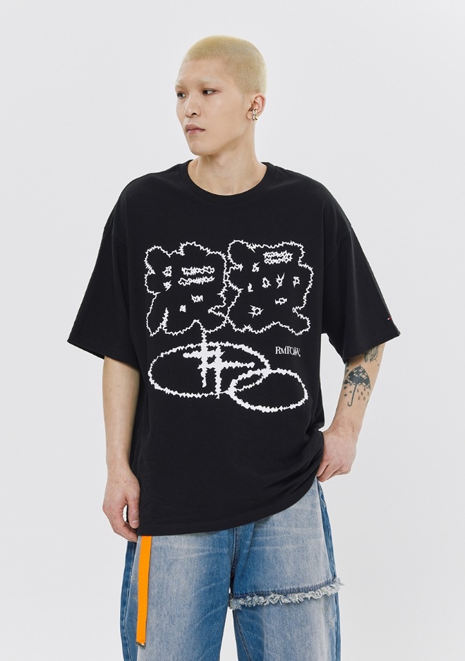 ROMANTIC CROWN★Unisex★SHINING SLOGAN TEE SHIRT♪ SHINING SLOGAN TEE SHIRT - ROMANTIC CROWN | 60% - Asian