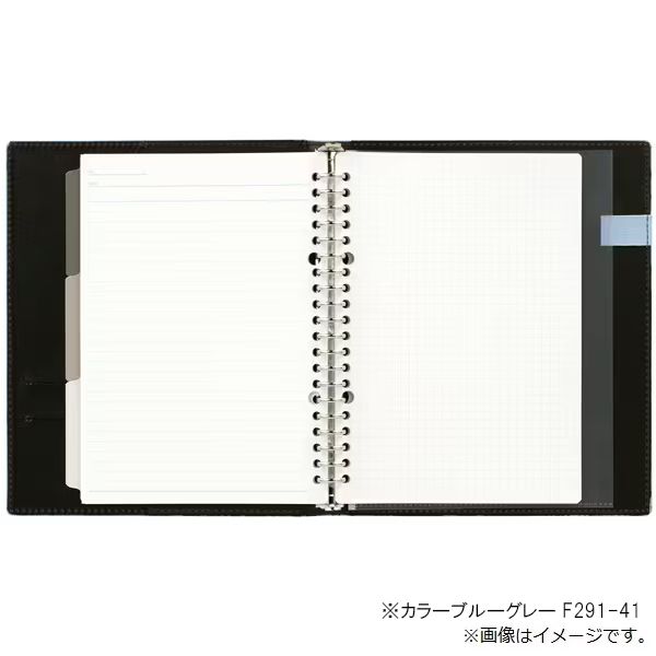 （まとめ買い）ファイルノート スマートバインダー A5 20穴 ブルーグレー F291-41 [x2]