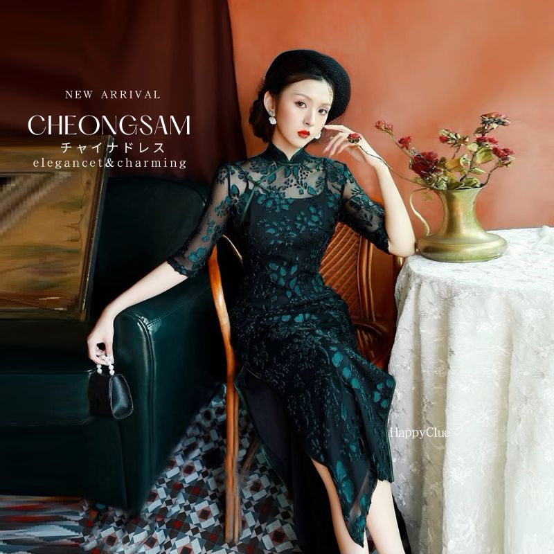 パーティードレス チャイナ風 ワンピース スリット セクシー チャイナドレス 立ち襟 半袖 春 夏 30代40代 レディース 二次会ワンピース きれいめ お呼ばれ 結婚式 二次会 フォーマル お出かけ