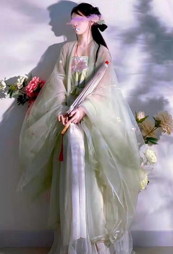 レディース中国伝統古典美女漢服唐装　3点セットアップ　豪華ロング丈羽織　中華コスプレ衣装　豪華イベント演出衣装　宮廷古代ダンス衣装　中華風チャイナドレス　写真撮影衣装　ステージ衣装　華流ステージコスプ