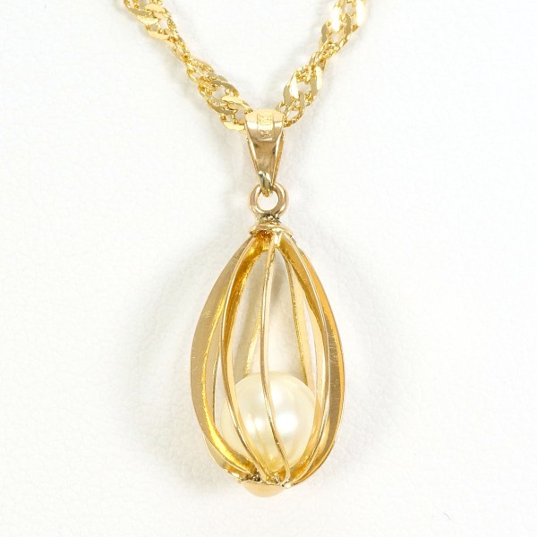 K18 18金 YG イエローゴールド ネックレス パール(真珠) 約45cm ジュエリー 中古 K18 18金 YG イエローゴールド ネックレス パール(真珠) 約45cm ジュエリー 中古