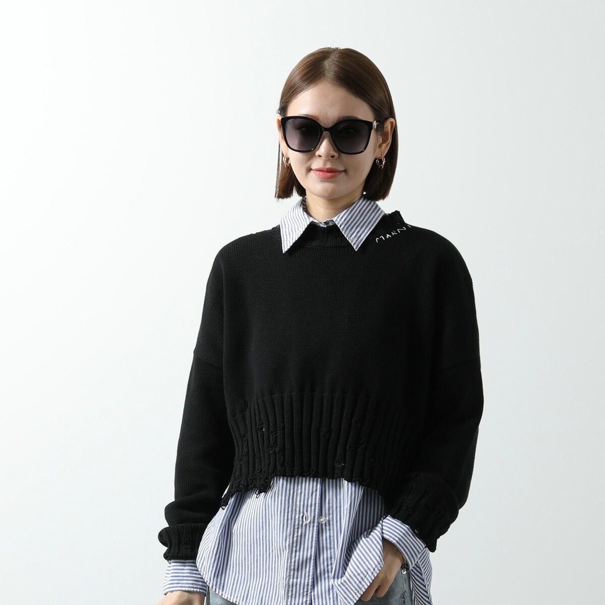 MARC JACOBS マークジェイコブス サングラス 690/GS レディース バタフライ型 セルフレーム コンビネーション メタルロゴ クリングスタイプ アイウェア 807 MARC JACOBS マークジェイコブス サングラス 690/GS レディース バタフライ型 セルフレーム コンビネーション メタルロゴ クリングスタイプ アイウェア 807