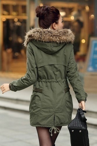 Army Green Parka with Faux Fur Army Green Parka with Faux Fur