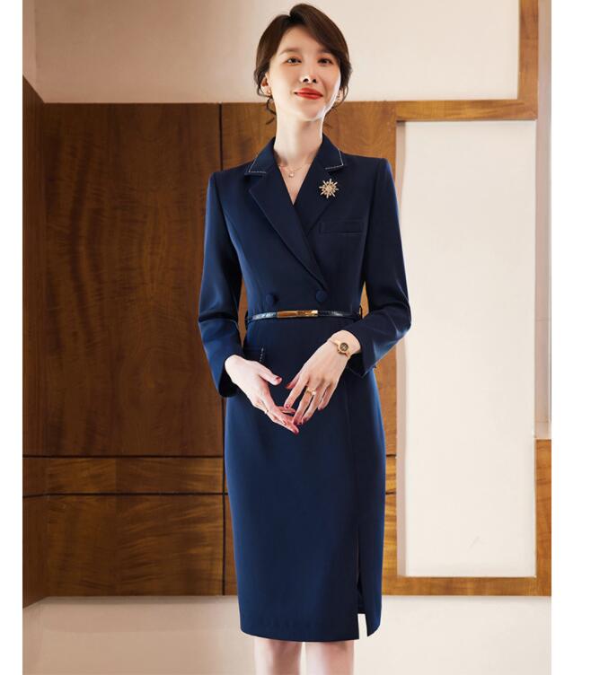 スーツワンピース 通勤 レディースワンピース 感 無地 シンプル エレガント 2color ワイン ネイビー 膝丈ワンピース 長袖ワンピース ビジネス おしゃれ 宴会 パーティー 結婚式 二次会