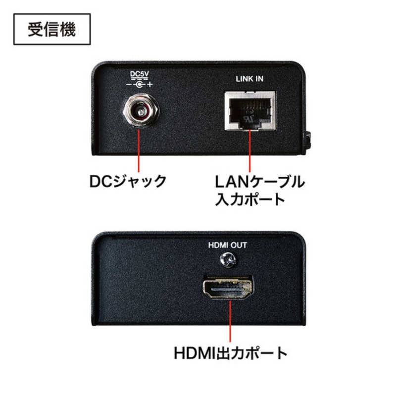 サンワサプライ　HDMIエクステンダー(セットモデル) ブラック　VGA-EXHDLT