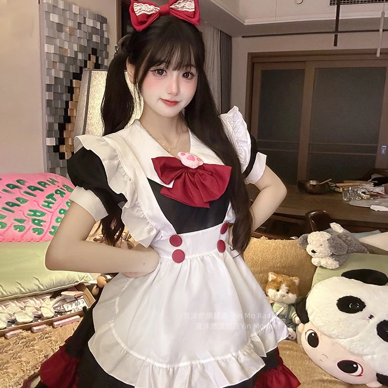 新赤い服 にじげんメイド服cos服かわいいロリータアニメコスプレ女装 新赤い服 にじげんメイド服cos服かわいいロリータアニメコスプレ女装