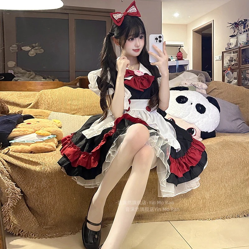 新赤い服 にじげんメイド服cos服かわいいロリータアニメコスプレ女装 新赤い服 にじげんメイド服cos服かわいいロリータアニメコスプレ女装