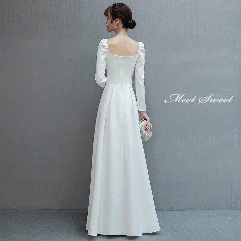ウェディングドレス 二次会ドレス 結婚式 ブライダルドレス 新婦 ロングドレス サテン 長袖 袖あり ロングスリーブ シンプル ホワイト 前撮り 海外挙式 花嫁 ウエディングドレス 編み上げ パーティ ウェディングドレス 二次会ドレス 結婚式 ブライダルドレス 新婦 ロングドレス サテン 長袖 袖あり ロングスリーブ シンプル ホワイト 前撮り 海外挙式 花嫁 ウエディングドレス 編み上げ パーティ