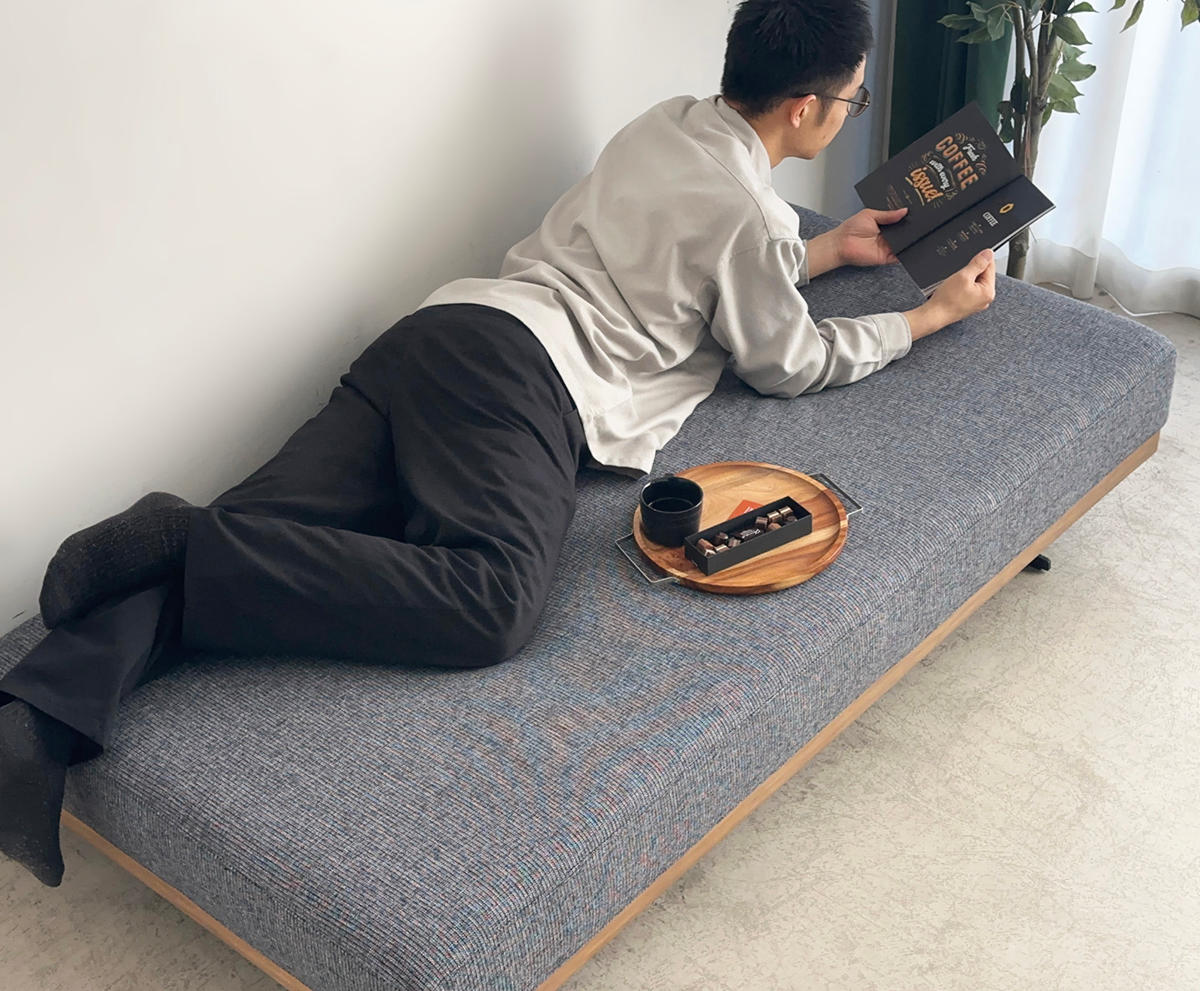 ソファベッド 幅170cm 2人掛け 2.5人掛け ブラ―マ クッション付き ソファ 背もたれ ファブリック 高級感 スタイリッシュ モダン 天然木 異素材 スチール ソファベッド 幅170cm 2人掛け 2.5人掛け ブラ―マ クッション付き ソファ 背もたれ ファブリック 高級感 スタイリッシュ モダン 天然木 異素材 スチール