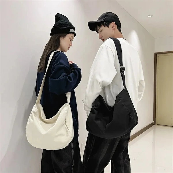 Qoo10] 女性用ナイロンショルダーバッグ,大容量,