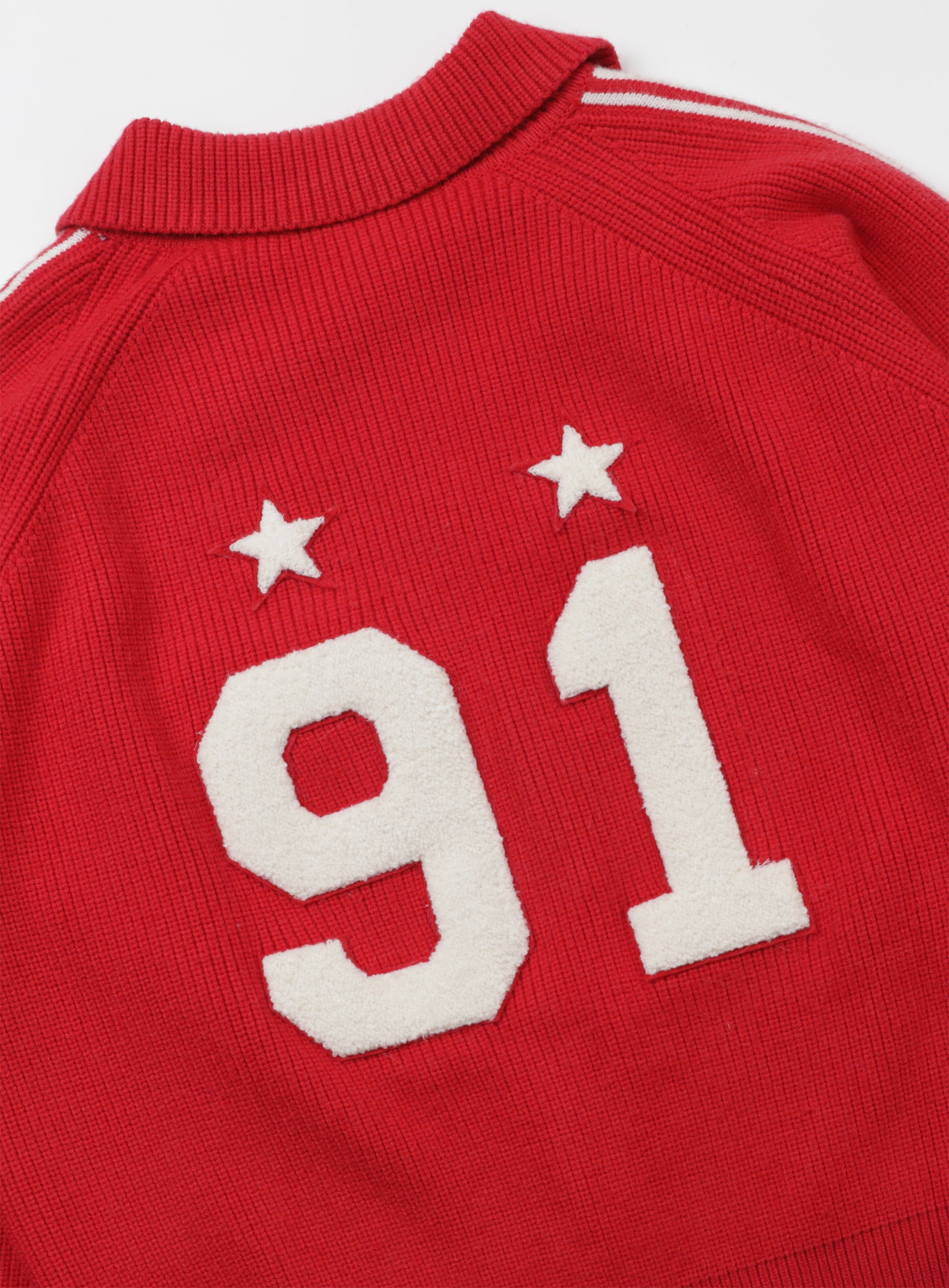 【BADBLOOD】 BILLY TRACK ZIP-UP SWEATER : RED
