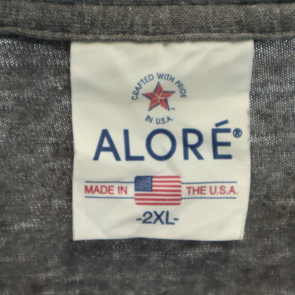 アローレ 90s USA製 オールド namaste プリント 半袖 Tシャツ 2XL グレー ALORE ビッグサイズ メンズ アローレ 90s USA製 オールド namaste プリント 半袖 Tシャツ 2XL グレー ALORE ビッグサイズ メンズ