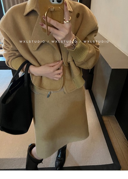 モダンなウールダブルフェイスジャケット