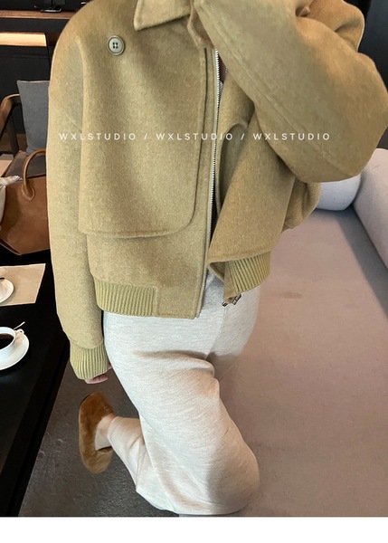 モダンなウールダブルフェイスジャケット