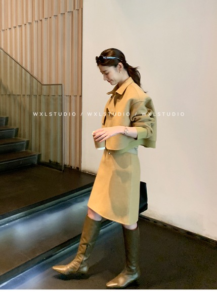 モダンなウールダブルフェイスジャケット