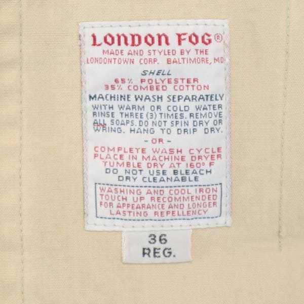80s ヴィンテージ ステンカラーコート 36 ベージュ ライナー付き メンズ