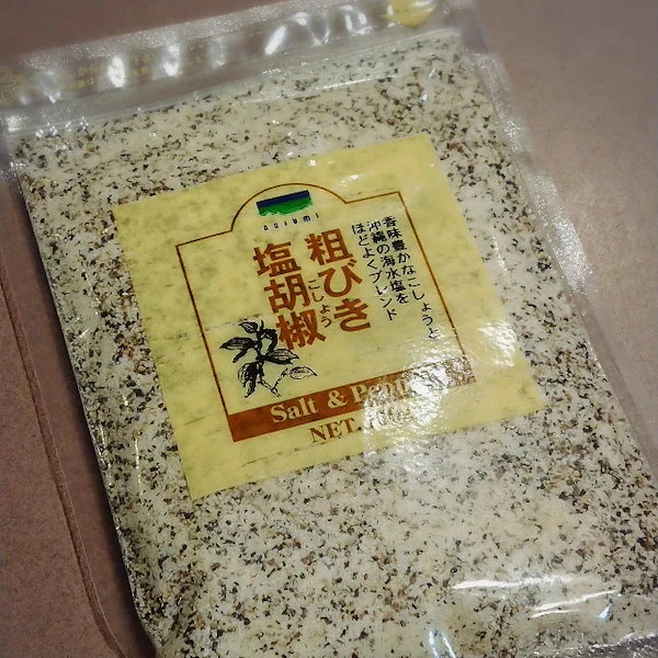 Qoo10] 青い海 粗びき塩胡椒 150g 3袋セット 沖縄