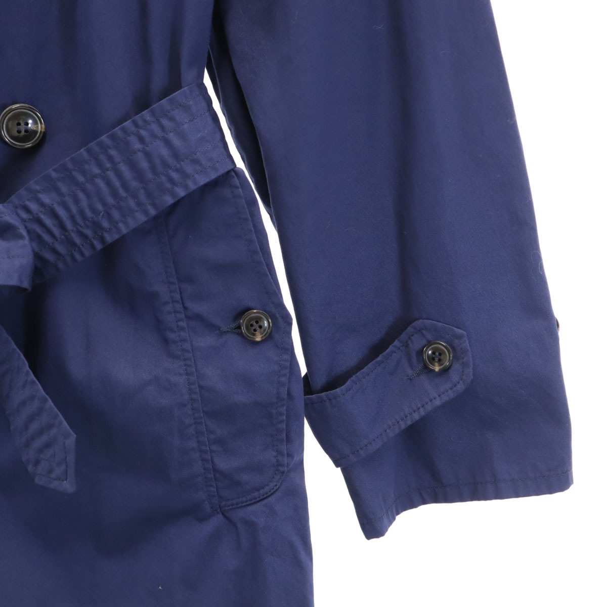 フランス製 トレンチコート 3 ネイビー レディース 古着 フランス製 トレンチコート 3 ネイビー レディース 古着