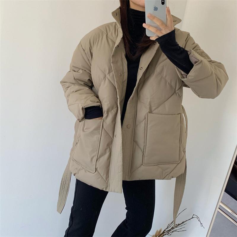 超目玉新品 ダウンジャケット レディース 中綿ジャケット 中綿コート 冬服 厚手 立ち襟 ボタンダウン 中綿 秋冬 保温 防寒 キルティングダウン 防風 細身 着痩せ