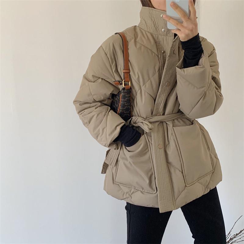 超目玉新品 ダウンジャケット レディース 中綿ジャケット 中綿コート 冬服 厚手 立ち襟 ボタンダウン 中綿 秋冬 保温 防寒 キルティングダウン 防風 細身 着痩せ