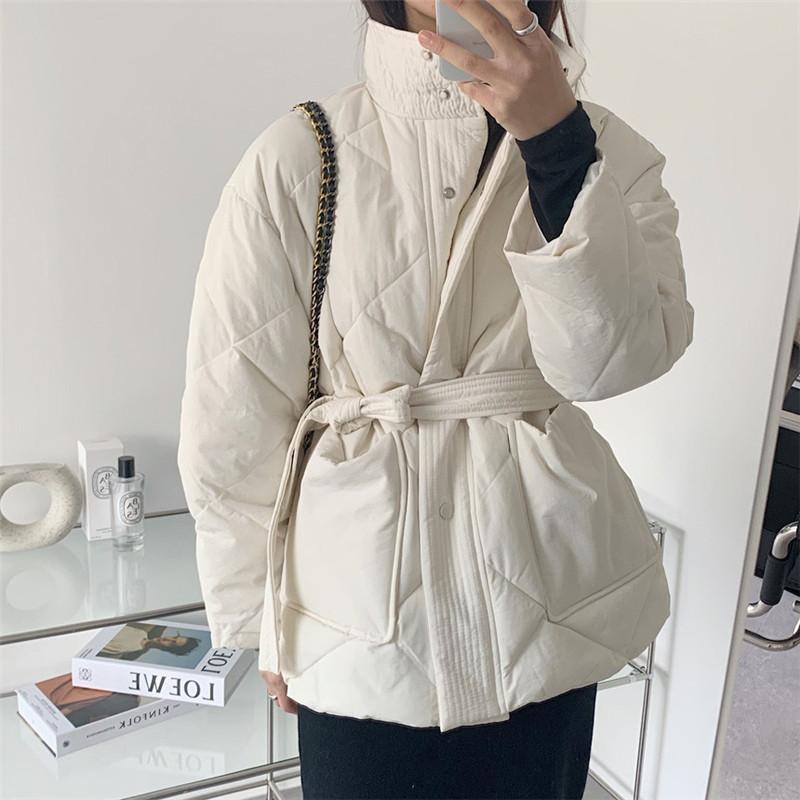 超目玉新品 ダウンジャケット レディース 中綿ジャケット 中綿コート 冬服 厚手 立ち襟 ボタンダウン 中綿 秋冬 保温 防寒 キルティングダウン 防風 細身 着痩せ
