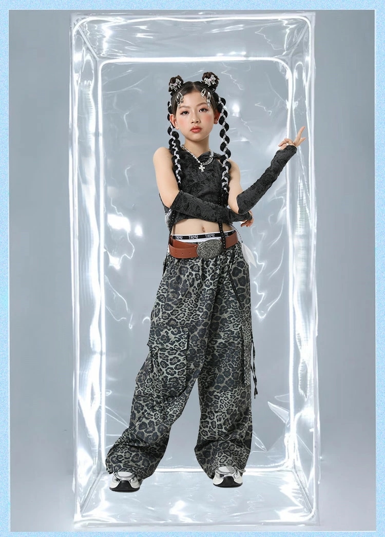 ダンス衣装 キッズ ジャズ 女の子 グレー ブラック 無袖 アームウォーマー 黒 ズボン ヒョウ柄 カーゴパンツ 子供服 ヒップホップ 応援団 団体服 ジュニア 個性 カッコイイ おしゃれ ダンスウェ ダンス衣装 キッズ ジャズ 女の子 グレー ブラック 無袖 アームウォーマー 黒 ズボン ヒョウ柄 カーゴパンツ 子供服 ヒップホップ 応援団 団体服 ジュニア 個性 カッコイイ おしゃれ ダンスウェ