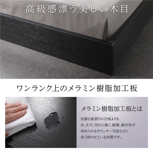 ベッド 低床 ロータイプ すのこ 木製 一枚板 フラット ヘッド シンプル モダン ブラック ダブル ポケットコイルマットレス付き ベッド 低床 ロータイプ すのこ 木製 一枚板 フラット ヘッド シンプル モダン ブラック ダブル ポケットコイルマットレス付き