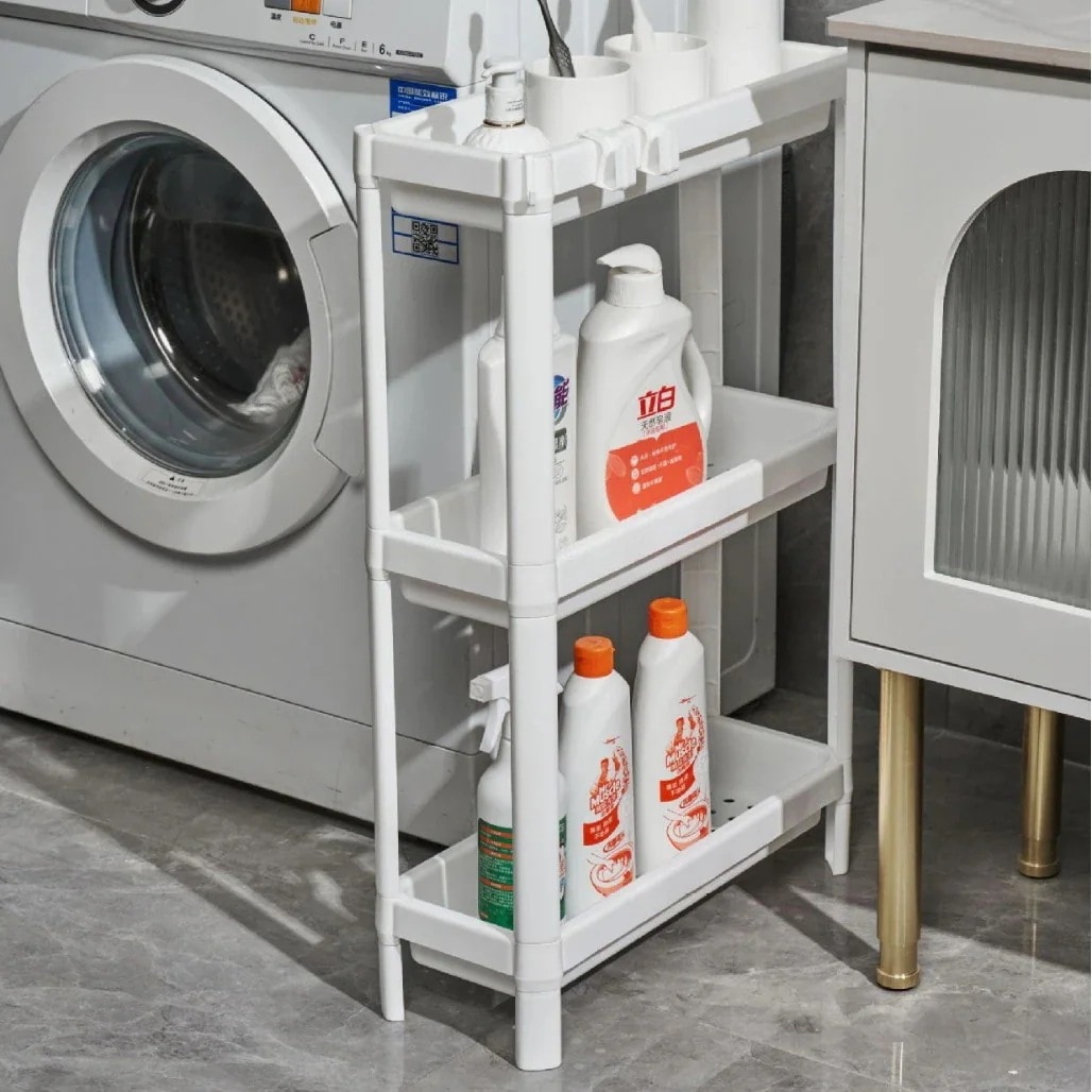 【1つ買うと10個無料】プラスチックの隙間棚収納棚滑車付き冷蔵庫キッチン隙間棚浴室棚 【1つ買うと10個無料】プラスチックの隙間棚収納棚滑車付き冷蔵庫キッチン隙間棚浴室棚