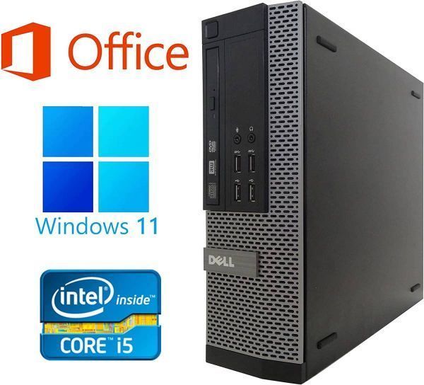 男女兼用 DELL 7010 wifi+4.2Bluetoothアダプタ + 2019 Office i5 Core 大容量SSD:512GB メモリー:4GB  Windows11 デスクトップPC - machdientu.org