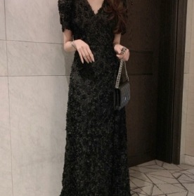 フラワードレス ドレス 裏地付き ワンピース ロング丈 半袖 Vネック スリム タイト 細身 ストレート スマート レース シフォン ウエストマーク ふわふわ かわいい 大人可愛い カジュアル 大人 フラワードレス ドレス 裏地付き ワンピース ロング丈 半袖 Vネック スリム タイト 細身 ストレート スマート レース シフォン ウエストマーク ふわふわ かわいい 大人可愛い カジュアル 大人