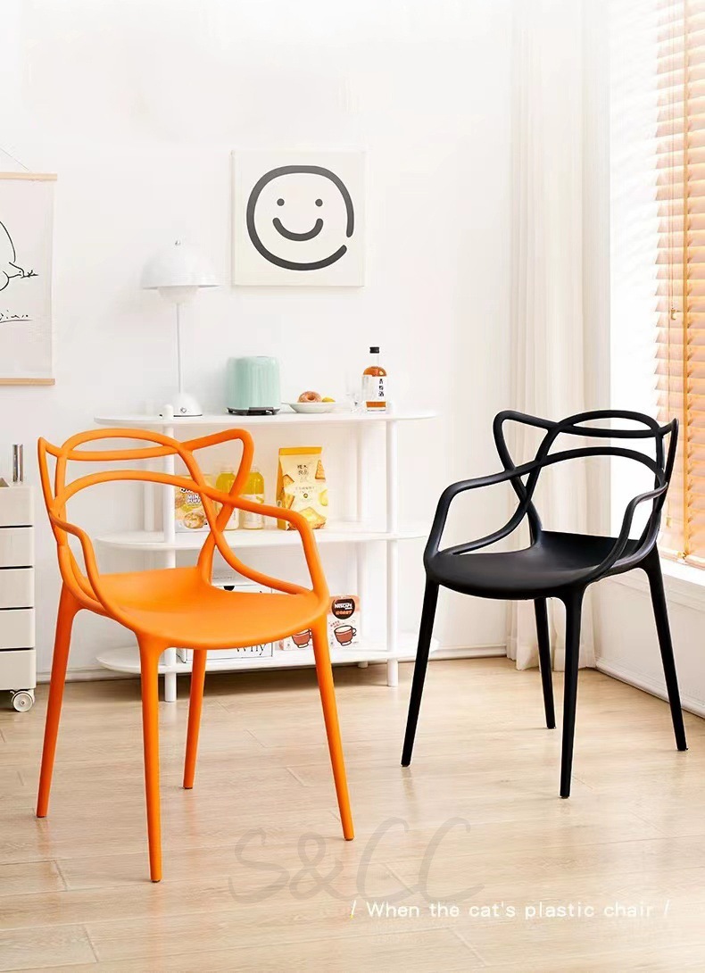 【2脚セット】全8色　完成品 ダイニングチェア プラスチックチェア デザイナーズチェア スネーキーチェア クロスバック カジュアルチェア レストラン カフェ キッチン 椅子 韓国 インテリア 北欧