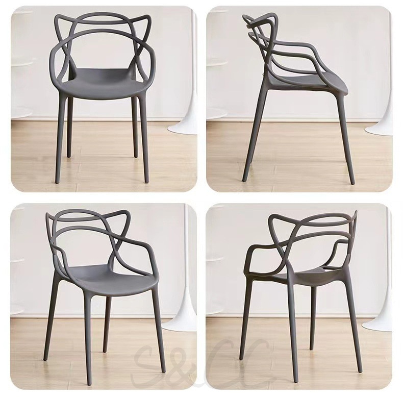 【2脚セット】全8色　完成品 ダイニングチェア プラスチックチェア デザイナーズチェア スネーキーチェア クロスバック カジュアルチェア レストラン カフェ キッチン 椅子 韓国 インテリア 北欧