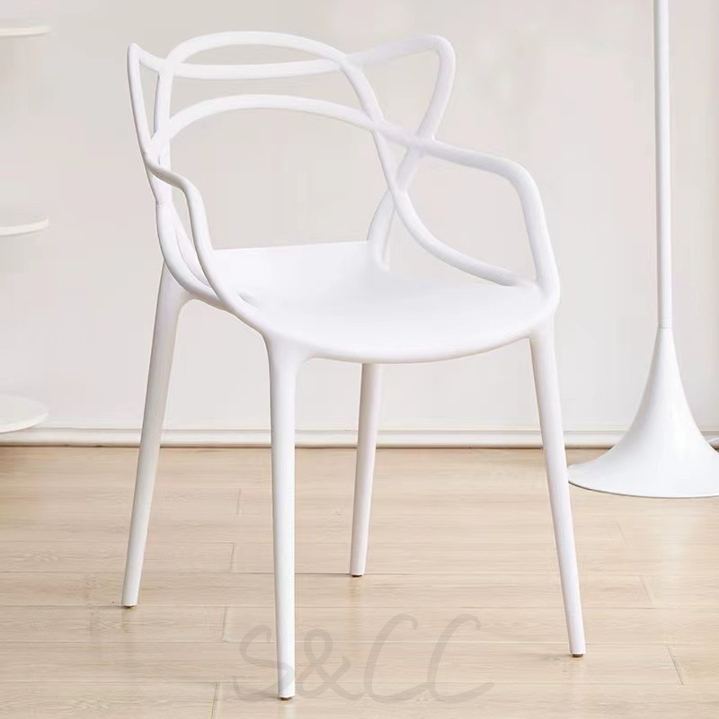 【2脚セット】全8色　完成品 ダイニングチェア プラスチックチェア デザイナーズチェア スネーキーチェア クロスバック カジュアルチェア レストラン カフェ キッチン 椅子 韓国 インテリア 北欧