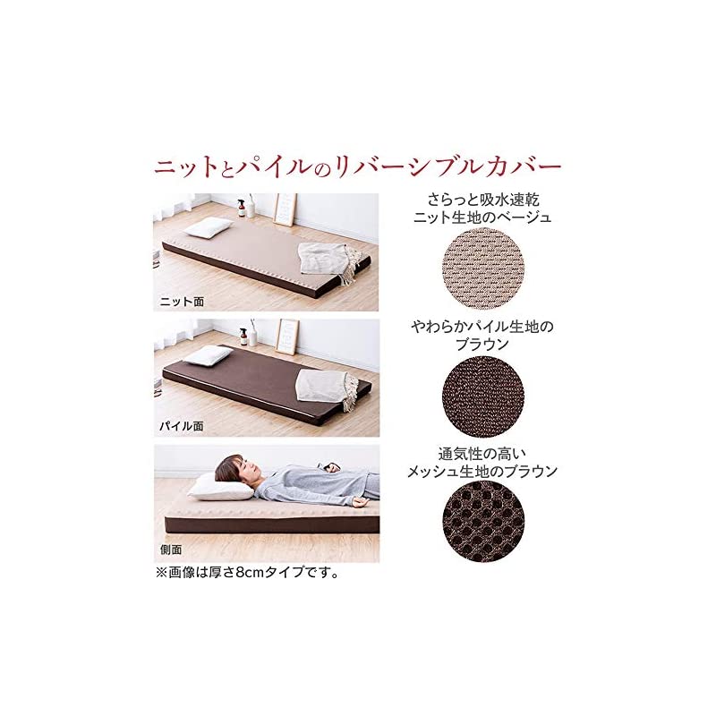 【即納】アイリスオーヤマ 低反発マットレス セミダブル 厚さ4cm もっちり感触 やや柔らかめ85N 高密度45D 圧縮梱包でお届け MATK4-SD ブラウン/ベージュ 【即納】アイリスオーヤマ 低反発マットレス セミダブル 厚さ4cm もっちり感触 やや柔らかめ85N 高密度45D 圧縮梱包でお届け MATK4-SD ブラウン/ベージュ