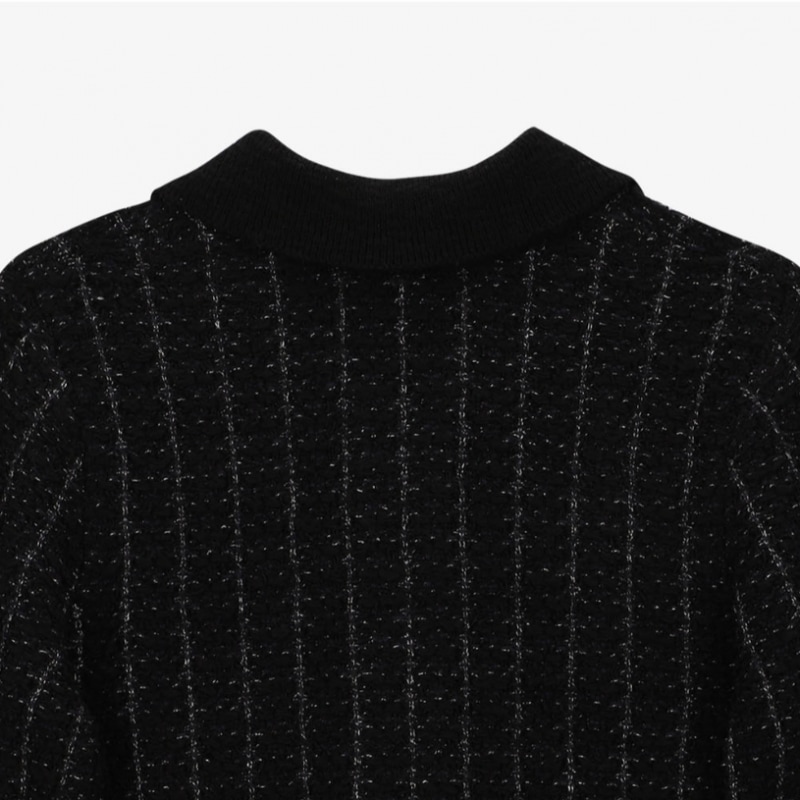 CITYBREEZEツイードカラーカーディガンBLACK