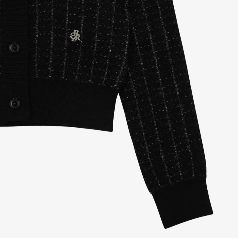CITYBREEZEツイードカラーカーディガンBLACK