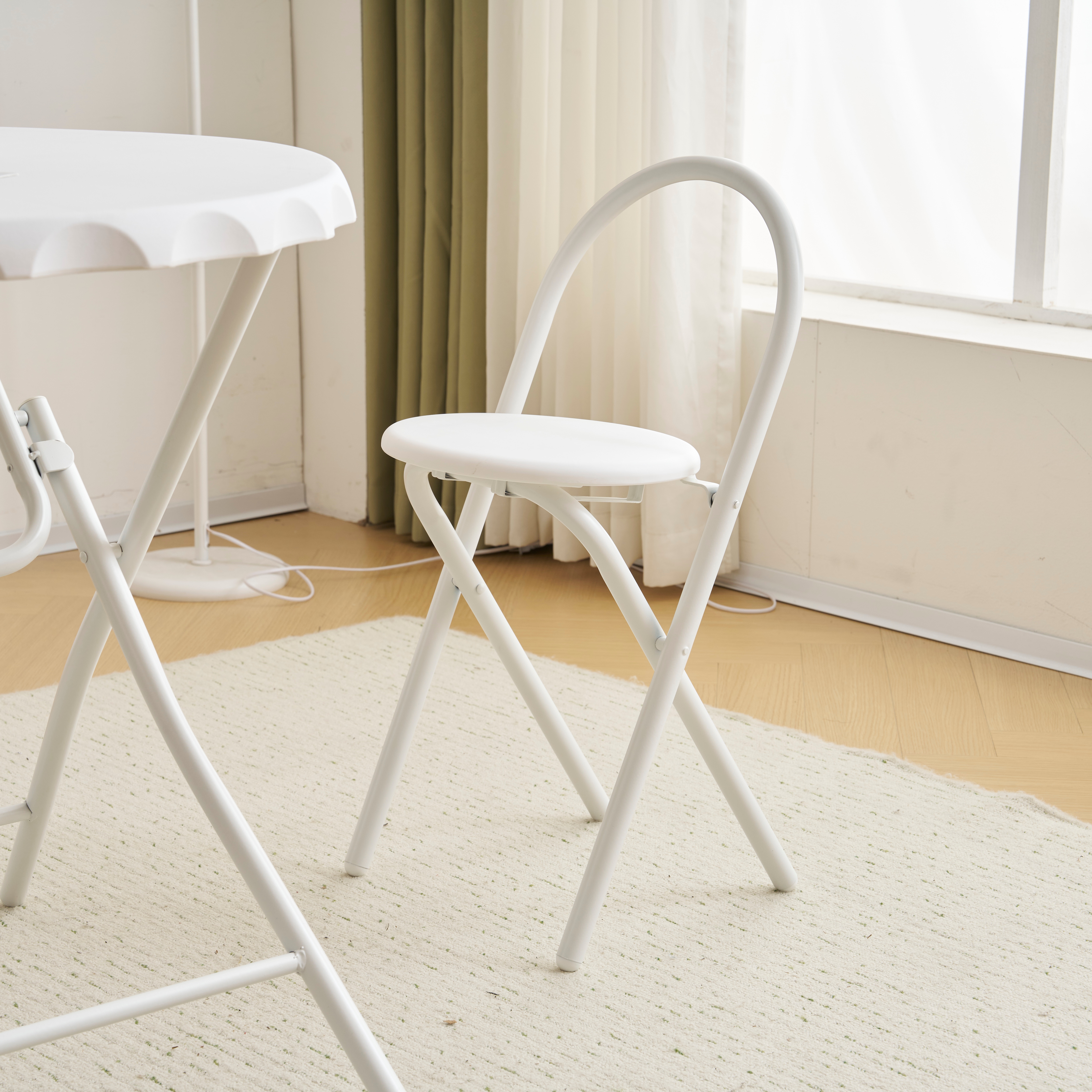 【国内出荷 - 3日配達】ダイニングセット 2人用 3点セット 折りたたみ 丸 テーブル 直径80.5cm カフェテーブルセット おしゃれ コンパクト 完成品 円形 円卓 ボトルキャップの形状2人掛け