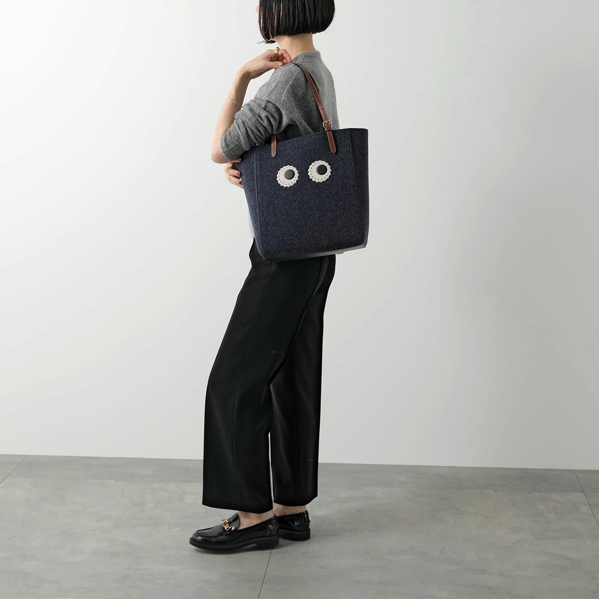 ANYA HINDMARCH アニヤハインドマーチ トートバッグ Tote Small Eyes アイズ 193184 195171 レディース フェルト 鞄 カラー2色