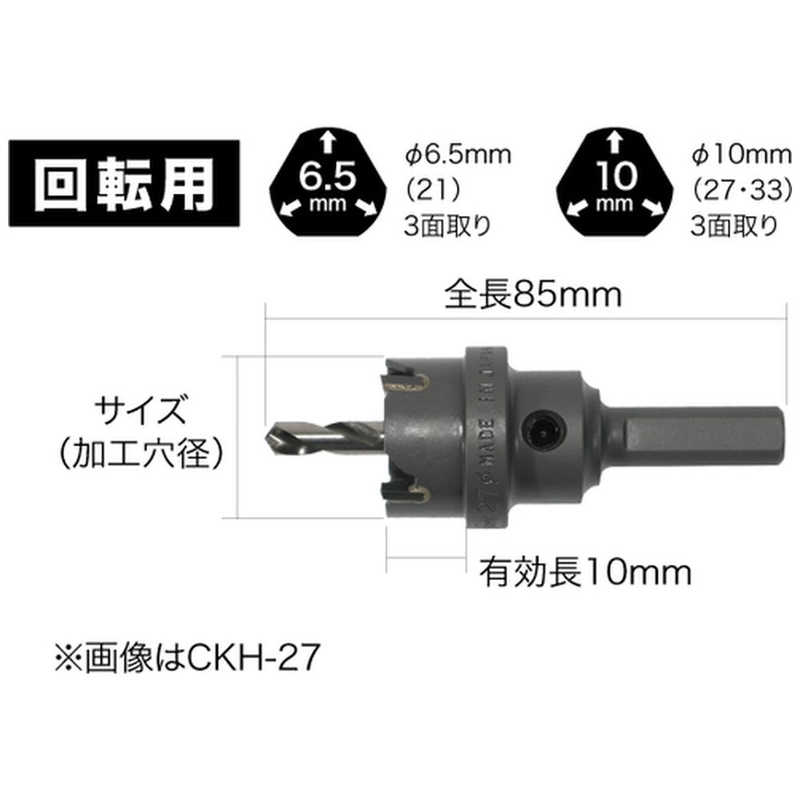 ジェフコム　チョウコウホールソーセット(スチールケ　CKH2133SF