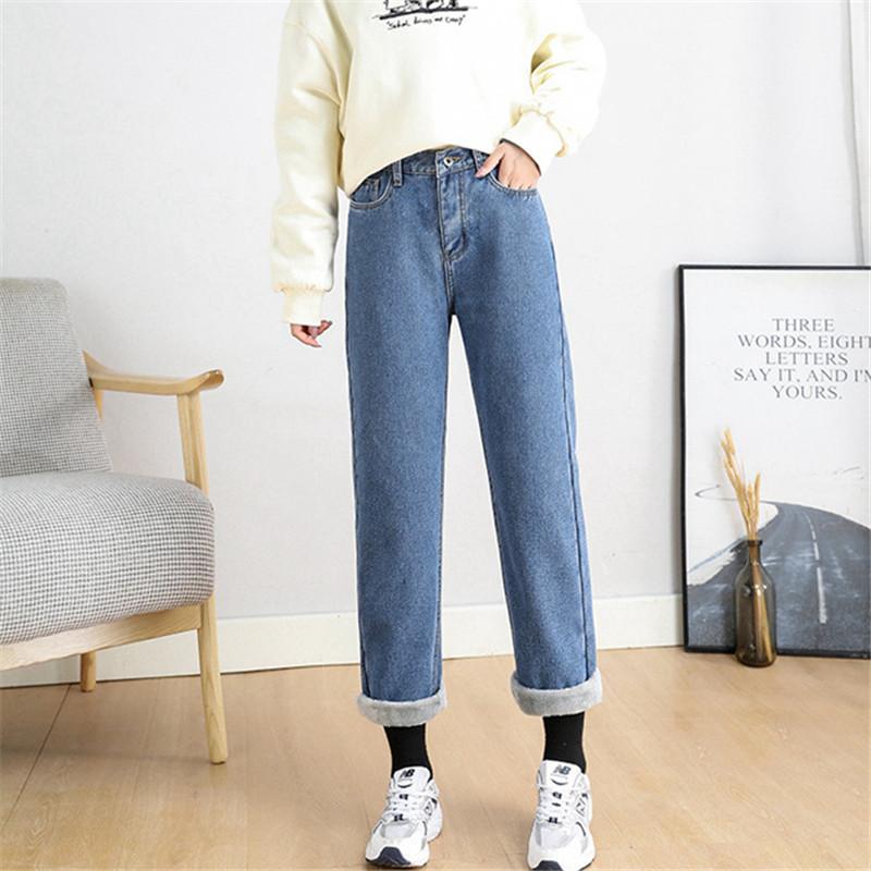 新入荷 デニムパンツレディース 秋冬 デニムパンツ 防寒 厚手 ジーンズ ハイウエスト 九分丈 裏起毛 裏起毛 チノパン 美脚 カジュアル ズボン 体型カバー