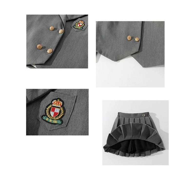 入学式 卒業式 制服 無地 ジャケット 女の子 スーツ セット 春 秋 小学生 中学生 高校生 JK ジュニア 中学 受験 大きいサイズ ゆったりサイズ フォーマル 卒服