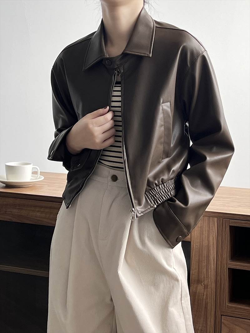 アウター レディース フェイクレザージャケット ブルゾン ジャンパー 革ジャン ライダーズジャケット PU 襟付き ジップアップ ポケット 長袖 大人可愛い きれいめ カジュアル シンプル 大人 上品 アウター レディース フェイクレザージャケット ブルゾン ジャンパー 革ジャン ライダーズジャケット PU 襟付き ジップアップ ポケット 長袖 大人可愛い きれいめ カジュアル シンプル 大人 上品
