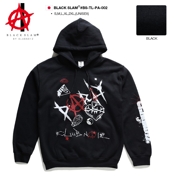 ストリート系 ファッション 服 メンズ レディース フードパーカー 長袖 ブラックスラム 裏起毛 フーディ トップス 袖ロゴ anarchy ストリート系 ファッション 服 メンズ レディース フードパーカー 長袖 ブラックスラム 裏起毛 フーディ トップス 袖ロゴ anarchy